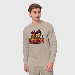 Костюм хлопковый мужской Modesto Nuts -baseball team, цвет: миндальный — фото 2