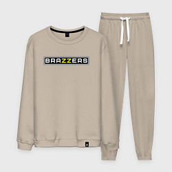 Костюм хлопковый мужской Brazzers, цвет: миндальный