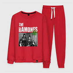 Костюм хлопковый мужской The Ramones Рамоунз, цвет: красный