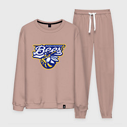 Костюм хлопковый мужской Burlington Bees - baseball team, цвет: пыльно-розовый