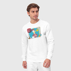 Костюм хлопковый мужской Donald Duck Holiday, цвет: белый — фото 2