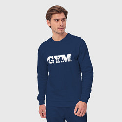 Костюм хлопковый мужской GYM- образ жизни, цвет: тёмно-синий — фото 2