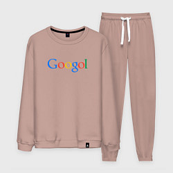 Костюм хлопковый мужской Гоголь Googol, цвет: пыльно-розовый