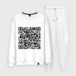 Костюм хлопковый мужской QR-код Скала Джонсон, цвет: белый