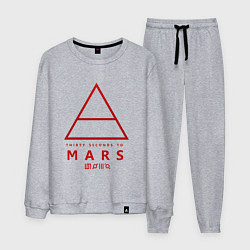 Костюм хлопковый мужской 30 Seconds to Mars рок, цвет: меланж