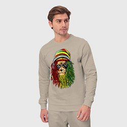 Костюм хлопковый мужской Rasta lioN, цвет: миндальный — фото 2