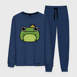 Костюм хлопковый мужской Frog Lucky король, цвет: тёмно-синий
