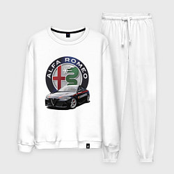 Костюм хлопковый мужской Alfa Romeo Carabinieri, цвет: белый