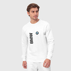 Костюм хлопковый мужской BMW ато супер, цвет: белый — фото 2