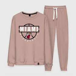 Костюм хлопковый мужской MIAMI HEAT NBA МАЯМИ ХИТ НБА, цвет: пыльно-розовый