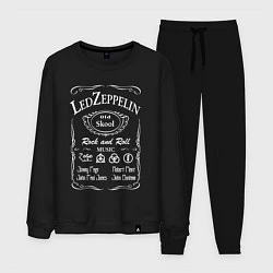 Костюм хлопковый мужской Led Zeppelin, Лед Зеппелин, цвет: черный