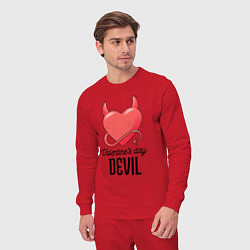 Костюм хлопковый мужской Valentines Day Devil, цвет: красный — фото 2