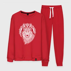 Костюм хлопковый мужской Northern Wolf, цвет: красный