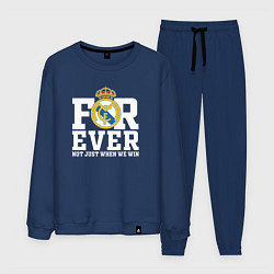 Костюм хлопковый мужской Real Madrid, Реал Мадрид FOREVER NOT JUST WHEN WE, цвет: тёмно-синий