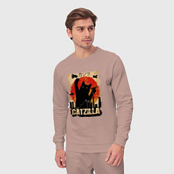 Костюм хлопковый мужской Котзилла 0001, цвет: пыльно-розовый — фото 2