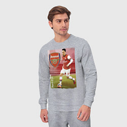 Костюм хлопковый мужской Arsenal, Mesut Ozil, цвет: меланж — фото 2