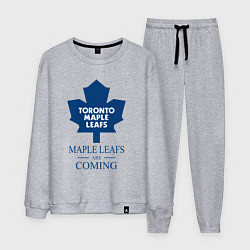 Костюм хлопковый мужской Toronto Maple Leafs are coming Торонто Мейпл Лифс, цвет: меланж