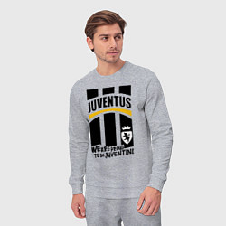 Костюм хлопковый мужской Juventus Ювентус, цвет: меланж — фото 2