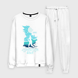 Костюм хлопковый мужской Клауд Страйф, цвет: белый