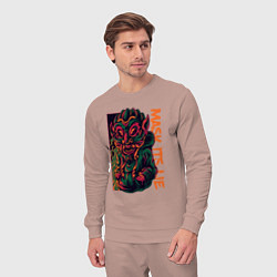 Костюм хлопковый мужской Ложь в маске, цвет: пыльно-розовый — фото 2