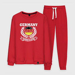 Костюм хлопковый мужской Футбол Германия, цвет: красный