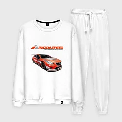 Костюм хлопковый мужской Mazda Motorsport Development, цвет: белый