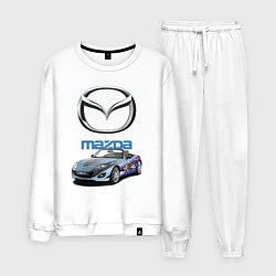 Костюм хлопковый мужской Mazda Japan, цвет: белый