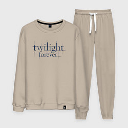 Костюм хлопковый мужской Logo Twilight, цвет: миндальный