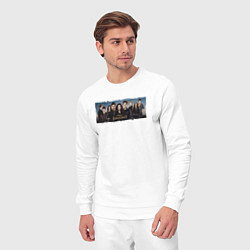 Костюм хлопковый мужской Сумерки Рассвет, цвет: белый — фото 2