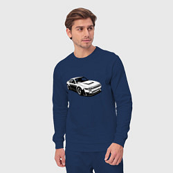 Костюм хлопковый мужской Nissan Silvia S13 RB, цвет: тёмно-синий — фото 2