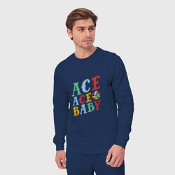 Костюм хлопковый мужской Ace Ace Baby, цвет: тёмно-синий — фото 2