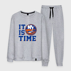Костюм хлопковый мужской It Is New York Islanders Time Нью Йорк Айлендерс, цвет: меланж