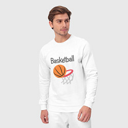 Костюм хлопковый мужской Game Basketball, цвет: белый — фото 2