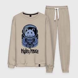 Костюм хлопковый мужской Могучий мышонок, цвет: миндальный