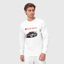 Костюм хлопковый мужской Audi Motorsport Racing team, цвет: белый — фото 2