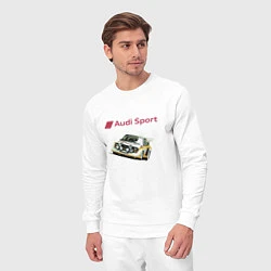 Костюм хлопковый мужской Audi Racing team Power, цвет: белый — фото 2