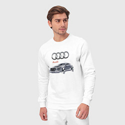 Костюм хлопковый мужской Audi Germany Car, цвет: белый — фото 2