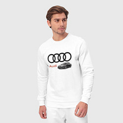 Костюм хлопковый мужской Audi Prestige, цвет: белый — фото 2