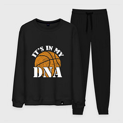 Костюм хлопковый мужской ДНК Баскетбол, цвет: черный