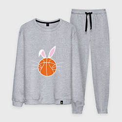 Костюм хлопковый мужской Basketball Bunny, цвет: меланж