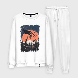 Костюм хлопковый мужской Лунный Медведь Райдер, цвет: белый