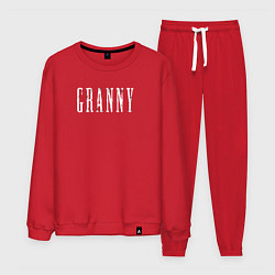 Костюм хлопковый мужской Logo Granny, цвет: красный