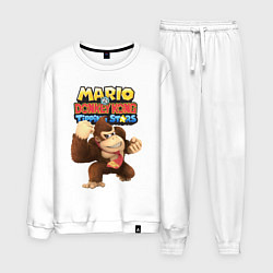 Костюм хлопковый мужской Mario Donkey Kong Nintendo Gorilla, цвет: белый