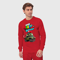 Костюм хлопковый мужской Tank Super Mario Odyssey, цвет: красный — фото 2