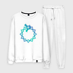 Костюм хлопковый мужской 7 СМЕРТНЫХ ГРЕХОВ СИМВОЛ ДРАКОН, цвет: белый