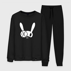 Костюм хлопковый мужской Exo B A P, цвет: черный