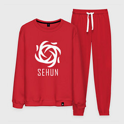 Костюм хлопковый мужской Exo SEHUN, цвет: красный