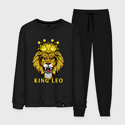 Костюм хлопковый мужской KING LEO Король Лев, цвет: черный