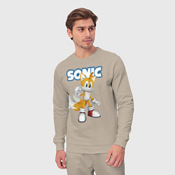Костюм хлопковый мужской Майлз Тейлз Прауэр Sonic Видеоигра, цвет: миндальный — фото 2