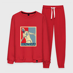 Костюм хлопковый мужской Madrid - Benzema, цвет: красный